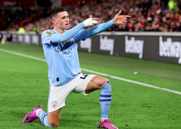  哈兰德上演帽子戏法，曼城四球大胜布伦特福德